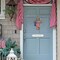 Memorial Day 4th of July Cross Christian Front Door Sign, Patriotic America Religious Faith Family Freedom Wooden Door Hanger Outdoor Porch Decor, American USA Wreath Wall Hanging Decoration